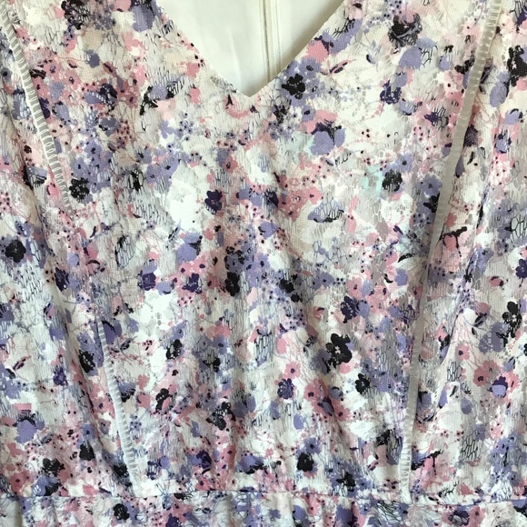 LANE BRYANT Lace Floral Fit and Flare Dress White Pink Women’s Plus Size 20 1X - Picture 3 of 16
